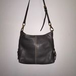 Dooney & Bourke VNTG  Frederica Crossbody Purse BLACK ON BLACK LEATHER Fredrica Photo 6