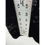 CDC Petites Black Velvet Floral Maxi Dress Size 6 Gothic y2K Romantic Front Slit Photo 4