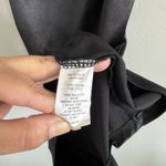 Popular 21 Black Satin Spaghetti Strap Mini Dress Womans Size S  Tight Sexy LBD Photo 6