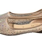 Beige Crystal Embellished Mesh Follis Strass Ballerina Flats Red Size 7.5 Photo 5