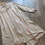 Magaschoni  ultra soft‎ beige open front duster cardigan longline women’s size XL Photo 1