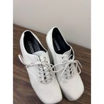LAMODA White Platform Lace Up Chunky Heel Oxford Shoes Women's Size 8 Photo 1