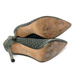 Raye  Size 7.5 Boots Gray Rhinestone‎ Studded 4" Heel Back Zip Bootie Pointed Toe Photo 7
