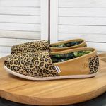 Toms National Geographic Alpargata Leopard Print Slip On Shoes Tan 8.5 Photo 1