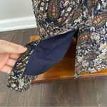 Natural Life Dress Maxi Floral Shimmery Lined Boho Bohemian Romantic Blue Gold Photo 7