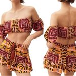 Anthropologie João Incerti Abstract Print Cecy Shorts - Size L Photo 1