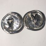 Silver Tone Gold Tone Chunky Round Dome Retro Boho Clip On Earrings Photo 4