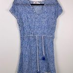 Vineyard Vines Swim Coverup Women’s Size Small 100% Cotton White Blue Beach Photo 2