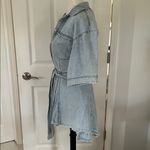 We The Free  Light Blue Denim Tied Short Sleeve Dress Photo 1