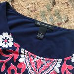 INC  blue & pink long sleeve dress Photo 1