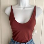 Free People Garnet Grotto Rust Tone Soft Stretchy Strappy Tank Top Sz XS/S NWT Photo 3