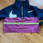 Nike Dri-FIT cropped Blue dry fit athletic Top with. Zip up neck Photo 6