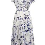 Hutch Printed Rosa Dress Short Sleeve Surplice V-Neck Tie-Waist Hi-Lo Dress 2X Photo 3