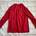 J.Jill 100% Silk Red Button Down Top Size S Photo 8