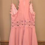 Lulus Lulu’s Take a Moment Lace Cutout Mini Dress Light Pink Small Photo 3