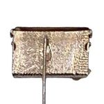 Vintage Womens Lapel Stick Pin Gold Tone Metallic Envelope Butterfly Detail Photo 1