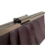 Jessica McClintock  Pleated Satin Convertible Clutch Women's Gray Evening Classic Photo 3