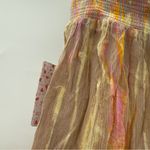 Free People  NWT Dancing Days Pants Women’s Size Medium Cream Pink Cropped Flare‎ Photo 7