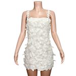 Tularosa Kimmy 3D Floral Appliqué Mini Dress, Ivory, Medium Photo 8