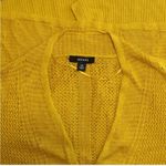 Alfani $78 Petite Medium Mustard Yellow Open Knit Linen Blend Boho Cardigan Photo 1