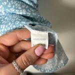 Simplicity  light Blue Cheetah Short Sleeve Blouse size Large Photo 4