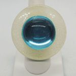 Adjustable White & Blue Sparkly Large Ring Blue Photo 0