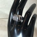MICHAEL DAWKINS Sterling Silver Starry Night Oxidized Caviar Accent Ring Sz 8.75 Photo 2