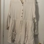 Free People 100% Cotton Beach Cover Up White Size Medium Photo 0