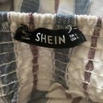 SheIn Blue Striped Babydoll Tie Strap Crop Top Size L Photo 5