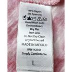 LuLaRoe Olive Shirt Womens Size Large Pink White Tie Dye Look Tulip Sleeves Photo 5