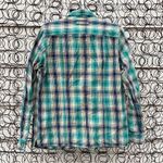 Duluth Trading Company blue green button down flannel cotton shirt Photo 1
