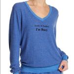 Wildfox NWT Looks at Nachos I'm Busy Blue Knit Top Sweater XS Photo 0