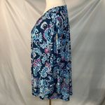 Chico's Paisley Floral 3/4 Sleeve Blouse Womens XL Spring Preppy Bright Photo 7