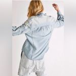 Free People  Glacier Bay Printed Checked Distressed Denim Tunic We The Free Photo 4