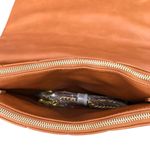 Fawn Design NWT Chic Functional Quilted Clutch Crossbody Handbag Brown Matte Photo 6