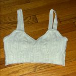 Free People  Ivory Cable Knit Crop Top Photo 1