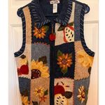 Tiara International  Sunflower Harvest Fest Sweater‎ Vest Size XL Photo 0