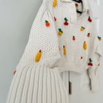 Farm Rio Crochet 3D Fruit Embellishments Sweater, Size M Photo 8