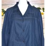 Ladies Studio V Lightweight Blue Chambray Jacket Snap Front Stretch Plus Size 2X Photo 1