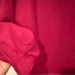 J.Crew  Ruffle V-Neck Long Sleeve Blouse Women's Small Raspberry Boho‎ Hippie Photo 1