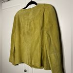 J. Jill Cottagecore 100% Suede Boho Cutout Floral Jacket Yellow Size L Photo 9