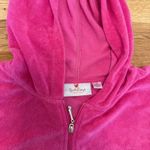 Quacker Factory 1X Pink Velour Zip Hoodie Rhinestone Cozy Loungewear Y2K Photo 3