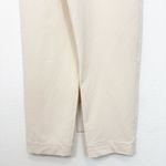 ADAY  Power Suit Scoop Neck Slim Straight Leg Jumpsuit Cream Beige Oat Size Large Photo 5