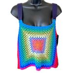 Pistola VIVIENNE CROCHET SWEATER TANK IN NAVY RAINBOW Photo 0