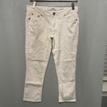 Almost Famous  White Cropped Jeans Size 5 Cotton Blend Slim Fit Photo 4