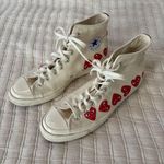 Comme des Garçons Comme de Garçons Play Converse Chuck Taylor Heart High Tops Cream W 11 M 9 Photo 0