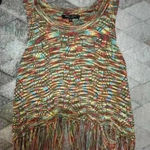 Romeo + Juliet Couture  Colorful Boho Fringe Tank Photo 0