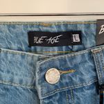 Blue Age Women’s Junior’s Distressed High Rise Light Wash Blue Jean Denim Shorts Size L Photo 3