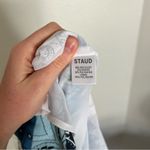 STAUD Giorgiana Tie Front Cutout Midi Dress Photo 7