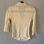 James Perse  Cream Knit Buttondown Size 1 Photo 2